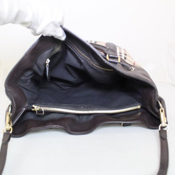 BURBERRY Brown Check Tote-Crossbody #21920 - Picture 3 of 8